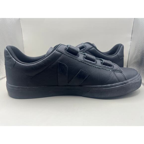 Veja Recife Chromefree Suede Triple Strap Fasten Sneaker Black Men’s Size 11 - Picture 3 of 8